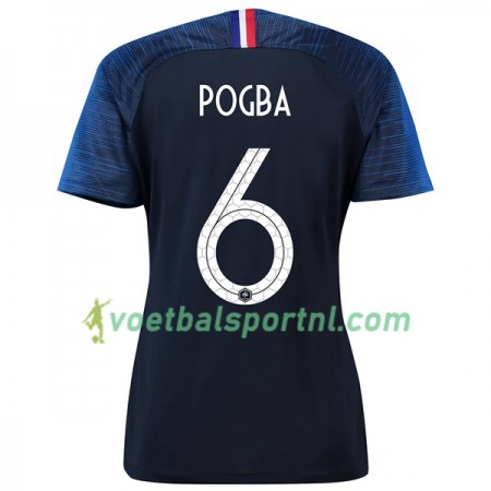 Frankrijk Pogba 6 Dames Thuis Shirt WK voetbal 2018